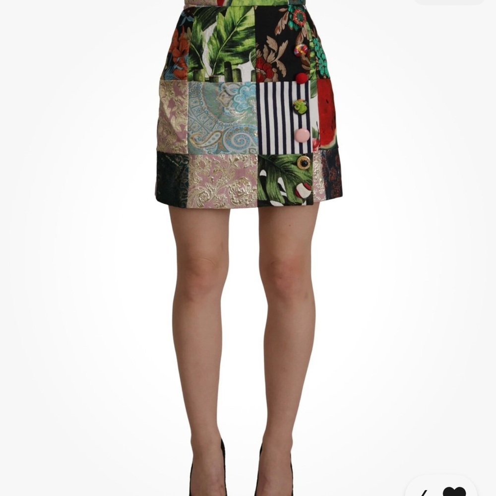 Dolce & Gabbana Colorful Patchwork Mini Skirt